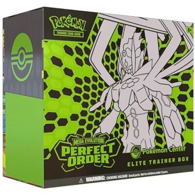 Pokémon Pokemon TCG: Mega Evolution-Perfect Order Pokemon Center Elite Trainer Box PO PKC ETB Exclusive Tyrunt Promo 11 Booster Packs Pokémon Pokemon TCG: Mega Evolution-Perfect Order Pokemon Center Elite Trainer Box PO PKC ETB Exclusive Tyrunt Promo 11 Booster Packs