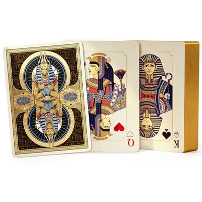 ACELION Egyptian Playing Cards – Premium Cardstock Poker Deck with Double-Sided Cold Foil & Gold Foil Edges – Luxury Collectible Card Game for Adults & Gift ACELION Egyptian Playing Cards – Premium Cardstock Poker Deck with Double-Sided Cold Foil & Gold Foil Edges – Luxury Collectible Card Game for Adults & Gift