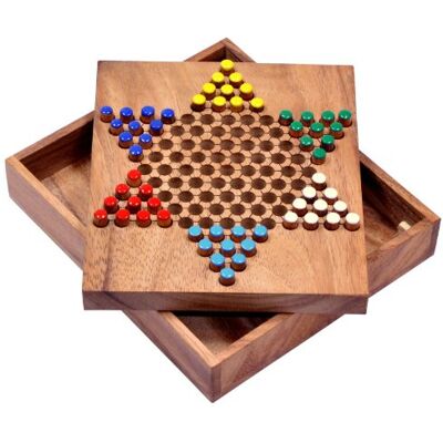 LOGOPLAY Halma size S Star Halma Chinese Checkers Strategy Game Brown Wood Board Game LOGOPLAY Halma size S Star Halma Chinese Checkers Strategy Game Brown Wood Board Game