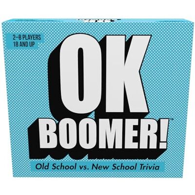 GAMES ADULTS PLAY OK Boomer The Old School vs. New School Trivia Game, Blue Sky GAMES ADULTS PLAY OK Boomer The Old School vs. New School Trivia Game, Blue Sky