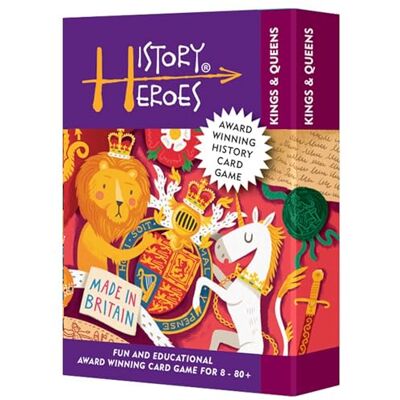 History Heroes : Kings & Queens History Quiz Card Game for Kids, Adults Family Friendly, Fun & Educational Travel Game About the British Monarchy & Royals History Heroes : Kings & Queens History Quiz Card Game for Kids, Adults Family Friendly, Fun & Educational Travel Game About the British Monarchy & Royals
