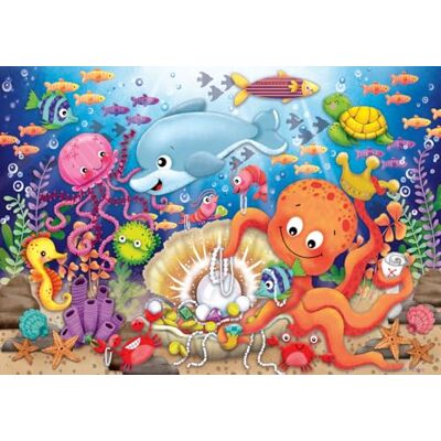 Ravensburger Fishie's Fortune 24 Piece Giant Floor Jigsaw Puzzle for Kids Age 3 Years Up Educational Toddler Toys & Games Ravensburger Fishie's Fortune 24 Piece Giant Floor Jigsaw Puzzle for Kids Age 3 Years Up Educational Toddler Toys & Games