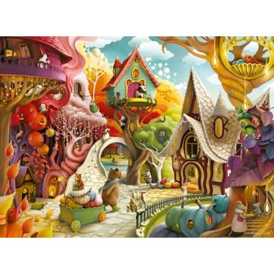 Ravensburger 500 Piece Puzzle – Home Sweet Home by Demelsa Haughton Whimsical village scene with woodland animals puzzle for adults & kids age 10+ Ravensburger 500 Piece Puzzle – Home Sweet Home by Demelsa Haughton Whimsical village scene with woodland animals puzzle for adults & kids age 10+