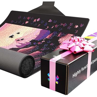 Puzzlup Jigsaw Mat 1500 Pieces 66 X 120 cm (26 x 47 Inches) Portable Non Slip Roll Up Puzzle Mat Suited for Puzzles of 500, 1000 or 1500 pieces Portapuzzle With Gift Packaging Puzzlup Jigsaw Mat 1500 Pieces 66 X 120 cm (26 x 47 Inches) Portable Non Slip Roll Up Puzzle Mat Suited for Puzzles of 500, 1000 or 1500 pieces Portapuzzle With Gift Packaging