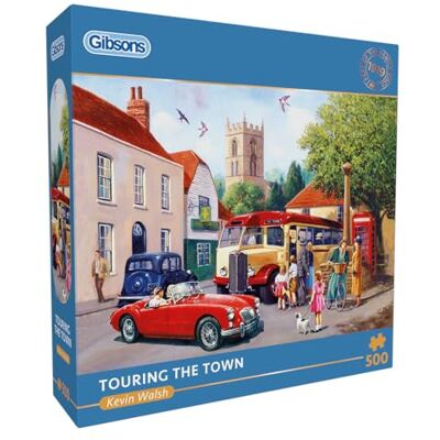 Gibsons Touring the Town 500 Piece Jigsaw Puzzle for Adults – Classic British Motoring Scene by Kevin Walsh – Vintage Town Artwork – Premium Sustainable Puzzle Made in the UK/EU Gibsons Touring the Town 500 Piece Jigsaw Puzzle for Adults – Classic British Motoring Scene by Kevin Walsh – Vintage Town Artwork – Premium Sustainable Puzzle Made in the UK/EU