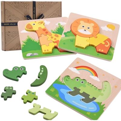 Jaques of London Wooden Toys Animal Puzzle Jigsaw Puzzles for boys and girls Educational Animal Jigsaw Handmade Toys & Games Jaques of London Wooden Toys Animal Puzzle Jigsaw Puzzles for boys and girls Educational Animal Jigsaw Handmade Toys & Games