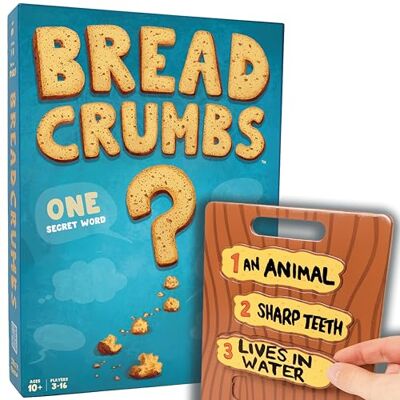 Confident Games Breadcrumbs Secret Clue Guessing Game 3-16 players, Ages 10+ Family Word Game for Adults, Kids 10+, Teens, Families Perfect for Board Game Night and Large Groups Confident Games Breadcrumbs Secret Clue Guessing Game 3-16 players, Ages 10+ Family Word Game for Adults, Kids 10+, Teens, Families Perfect for Board Game Night and Large Groups