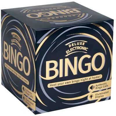 Ideal Deluxe Electronic Bingo Game Host Bingo Night at Home 4 Game Options Includes Electronic Caller With Illuminated Screen & Catchphrases Play With Friends & Family 3+ Players Age 4+ Ideal Deluxe Electronic Bingo Game Host Bingo Night at Home 4 Game Options Includes Electronic Caller With Illuminated Screen & Catchphrases Play With Friends & Family 3+ Players Age 4+