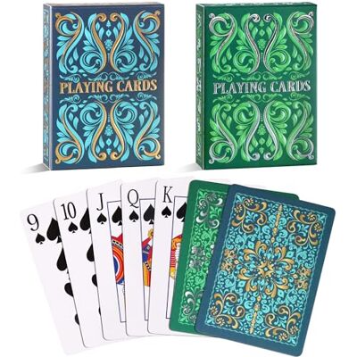 Aomaic Playing Cards 2 Pack Standard Index Playing Card Premium Poker Set Card Games for Adults Deck of Playing Cards for Travel Camping Family Games Night Party Games Aomaic Playing Cards 2 Pack Standard Index Playing Card Premium Poker Set Card Games for Adults Deck of Playing Cards for Travel Camping Family Games Night Party Games