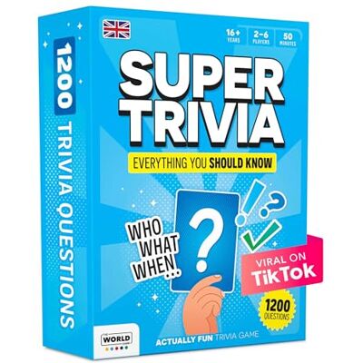 The World Game Super Trivia Games for Adults with 1200 Questions Fun Board Game with Trivia Cards Family Game for Teens and Adults Fun Party Games for Teenage Boy Gifts The World Game Super Trivia Games for Adults with 1200 Questions Fun Board Game with Trivia Cards Family Game for Teens and Adults Fun Party Games for Teenage Boy Gifts