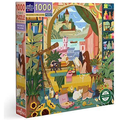 eeBoo Garden Puzzle Adult 1000 Pieces Reading and Relaxation, PZTRRD eeBoo Garden Puzzle Adult 1000 Pieces Reading and Relaxation, PZTRRD
