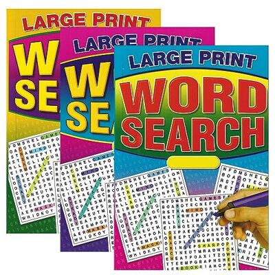 WF Graham Pack of 3 Assorted A5 Large Print Word Search Books for Adults Travel Games Puzzle Books for Adults Word Games and Word Puzzles, Gifts for Partially Sighted People WF Graham Pack of 3 Assorted A5 Large Print Word Search Books for Adults Travel Games Puzzle Books for Adults Word Games and Word Puzzles, Gifts for Partially Sighted People