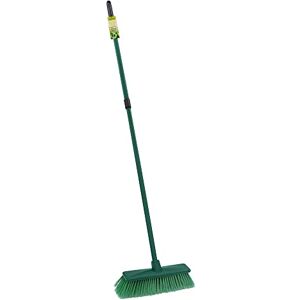 JVL Outdoor Hard Bristle Broom with Telescopic Handle, Green 20-102 One Size JVL Outdoor Hard Bristle Broom with Telescopic Handle, Green 20-102 One Size