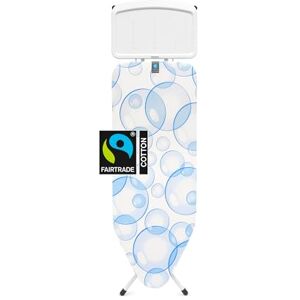 Brabantia Ironing Board C Extra Large Steam Iron Rest Adjustable in Height Non-Slip Rubber Feet Triple Layer Cotton Cover Foldable XL Unit Bubbles 124x45 cm Brabantia Ironing Board C Extra Large Steam Iron Rest Adjustable in Height Non-Slip Rubber Feet Triple Layer Cotton Cover Foldable XL Unit Bubbles 124x45 cm
