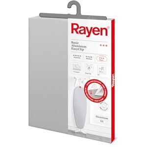 Rayen Universal Ironing Board Cover EasyClip Fit Ironing Cover 2 layers: 100% Cotton Foam and Fabric Aluminum Quality Basic Range Size: 115 x 38 cm Grey Rayen Universal Ironing Board Cover EasyClip Fit Ironing Cover 2 layers: 100% Cotton Foam and Fabric Aluminum Quality Basic Range Size: 115 x 38 cm Grey