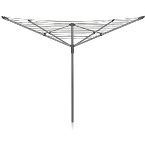 Addis 50m 4 Arm Rotary Washing Line (Grey) Multiple Tension Height Adjustment, Folding Outdoor Rotating Clothes Dryer & Ground Spike MOB, Metallic Addis 50m 4 Arm Rotary Washing Line (Grey) Multiple Tension Height Adjustment, Folding Outdoor Rotating Clothes Dryer & Ground Spike MOB, Metallic