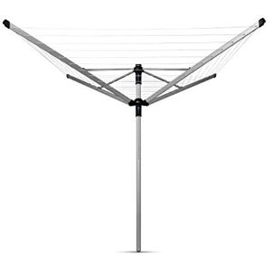 Brabantia 50m Lift-O-Matic Advance Rotary Washing Line (Grey) Multiple Height Adjustments, Folding Outdoor Rotating Clothes Dryer + 50 mm Ground Tube & Accessories Brabantia 50m Lift-O-Matic Advance Rotary Washing Line (Grey) Multiple Height Adjustments, Folding Outdoor Rotating Clothes Dryer + 50 mm Ground Tube & Accessories