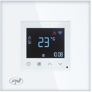 PNI Smart thermostat CT26W WiFi electric floor heating or pump group, floor sensor included, 10A, recessed mounting, control from the Tuya Smart application, daily programming, manual/automatic mode PNI Smart thermostat CT26W WiFi electric floor heating or pump group, floor sensor included, 10A, recessed mounting, control from the Tuya Smart application, daily programming, manual/automatic mode