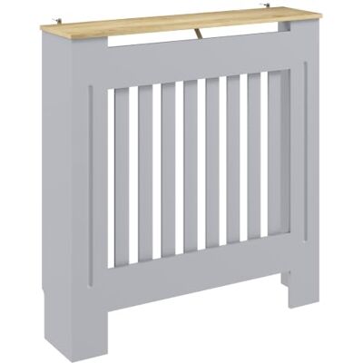 HOMCOM Slatted Radiator Cover Painted Cabinet 78L x 19W x 81H cm Grey MDF Lined Grill HOMCOM Slatted Radiator Cover Painted Cabinet 78L x 19W x 81H cm Grey MDF Lined Grill