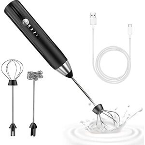 EBUYFIRE Milk Frother USB Rechargeable, Electric Handheld Milk Frother 3 Speed Milk Foam Maker with Egg Beater Whisk for Coffee, Matcha, Hot Chocolate,Cream,Sauces, Batters,Cake-Stainless Steel EBUYFIRE Milk Frother USB Rechargeable, Electric Handheld Milk Frother 3 Speed Milk Foam Maker with Egg Beater Whisk for Coffee, Matcha, Hot Chocolate,Cream,Sauces, Batters,Cake-Stainless Steel