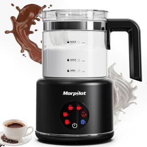 morpilot Milk Frother Electric 6 in 1 Automatic Milk Frothers 500ML Large Capacity Milk Steamer Visual Glass Hot Chocolate Maker Milk Warmer and Foamer for Latte Coffee (Black) morpilot Milk Frother Electric 6 in 1 Automatic Milk Frothers 500ML Large Capacity Milk Steamer Visual Glass Hot Chocolate Maker Milk Warmer and Foamer for Latte Coffee (Black)