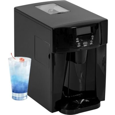 HOMCOM Ice Maker and Water Dispenser - Compact, Black HOMCOM Ice Maker and Water Dispenser - Compact, Black