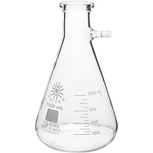 United ™ FG5340-1000 Borosilicate Glass Heavy Wall Filtering Flask, Bolt Neck with Tubulation, 1000ml (1 Liter) Capacity United ™ FG5340-1000 Borosilicate Glass Heavy Wall Filtering Flask, Bolt Neck with Tubulation, 1000ml (1 Liter) Capacity