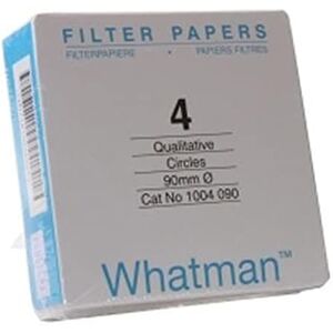 Whatman 1004-150 Quantitative Filter Paper Circles, 20-25 Micron, 3.7 s/100mL/sq inch Flow Rate, Grade 4, 150mm Diameter (Pack of 100) Whatman 1004-150 Quantitative Filter Paper Circles, 20-25 Micron, 3.7 s/100mL/sq inch Flow Rate, Grade 4, 150mm Diameter (Pack of 100)