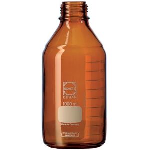 Duran 21 806 44 Laboratory Bottle, Amber with Din Thread, 500 ml Capacity (Pack of 10) Duran 21 806 44 Laboratory Bottle, Amber with Din Thread, 500 ml Capacity (Pack of 10)
