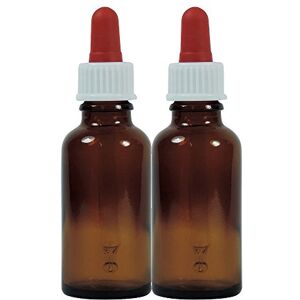 mikken Viva-Haushaltswaren 2 X Brown Glass Apothecary Bottles, Glass, brown, 30 ml mikken Viva-Haushaltswaren 2 X Brown Glass Apothecary Bottles, Glass, brown, 30 ml