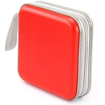 Accessotech Red CD Dvd 40 Disc Storage Carry Case Cover Wallet Holder Bag Plastic Games Disk Accessotech Red CD Dvd 40 Disc Storage Carry Case Cover Wallet Holder Bag Plastic Games Disk