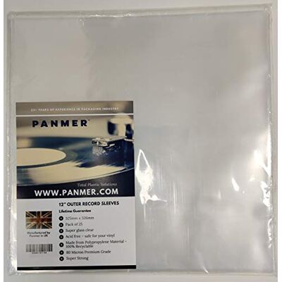 Panmer 12" Outer Clear Vinyl Record Sleeves Polypropylene 80 Micron x 100 Panmer 12" Outer Clear Vinyl Record Sleeves Polypropylene 80 Micron x 100