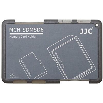 JJC Memory Card Case for 4x microSD + 2x SD Cards Gray Edition MCH-SDMSD6 JJC Memory Card Case for 4x microSD + 2x SD Cards Gray Edition MCH-SDMSD6