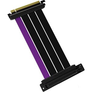 Cooler Master Riser cable PCIe 4.0 x16-200mm, black/purple, connectors PCIe X 16, plug to PCIe X16 90° jack Cooler Master Riser cable PCIe 4.0 x16-200mm, black/purple, connectors PCIe X 16, plug to PCIe X16 90° jack