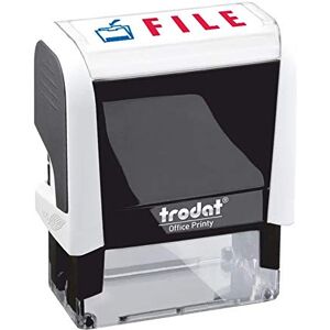Trodat Stamp 4912 Office Printy with English Text FILE – Self Inking, Red and Blue Ink, 18 x 46 mm Trodat Stamp 4912 Office Printy with English Text FILE – Self Inking, Red and Blue Ink, 18 x 46 mm