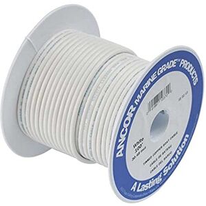 ANCOR Marine Grade Primary Wire and Battery Cable (White, 100 Feet, 18 AWG) ANCOR Marine Grade Primary Wire and Battery Cable (White, 100 Feet, 18 AWG)