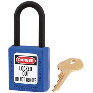 Master Lock 406BLU Dielectric Thermoplastic Safety Padlock for Electrical Installation, Blue, Shackle 3,8 x 2 cm Master Lock 406BLU Dielectric Thermoplastic Safety Padlock for Electrical Installation, Blue, Shackle 3,8 x 2 cm