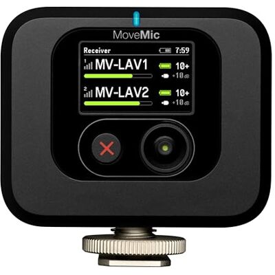 Shure MoveMic Receiver Cold Shoe Mountable Camera Receiver for MoveMic Lavalier Microphones, Compatible with most DSLR Cameras and Computers, Great For Mobile Content Creators (MV-R-Z6) Shure MoveMic Receiver Cold Shoe Mountable Camera Receiver for MoveMic Lavalier Microphones, Compatible with most DSLR Cameras and Computers, Great For Mobile Content Creators (MV-R-Z6)