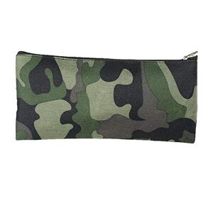 Simple Camouflage Pencil Case Small Fresh Large Capacity Pen Box Student Student Stationery Bag Pencil Bag Orange