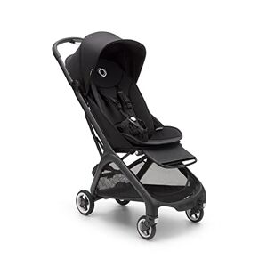 Bugaboo Butterfly Ultra Compact Travel Stroller, Small & Lightweight, Easy 1-Second Fold, Ergonomic and Extra Spacious City Pushchair from Baby to Toddler, Comfortable Steering, Black/Midnight Black