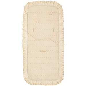 For Your Little One Broderie Anglaise Pushchair Seat Liner Compatible with Bebecar - Cream - Fits All Models