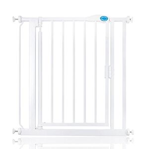 Bettacare Auto Close Stair Gate, 75cm - 82cm, White, Pressure Fit Safety Gate, Baby Gate, Safety Barrier for Doors Hallways and Spaces, Easy Installation