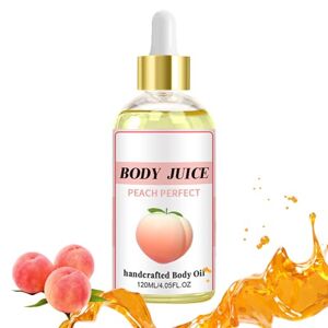 Peticehi Body Juice Oil, Strawberry Shortcake Body Oil, Wildplus Body Juice Oil Vanilla, Body Juice Oil Strawberry Shortcake, 120ml/ 4.05oz -Strawberry+Peach (peach)