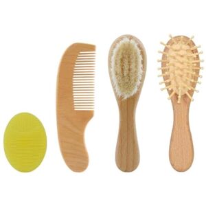 Swetopq Caps Brush Silicone Hair Wash Brush Wooden Comb Set Travel Hair Styling Comb For Baby Head Massage Brush Baby Hair Brush Baby Hair Brush Set For Newborns Baby Hair Brush Soft Baby Hair