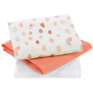 Clevamama Bamboo Muslin Cloth Set - Coral (3pk),