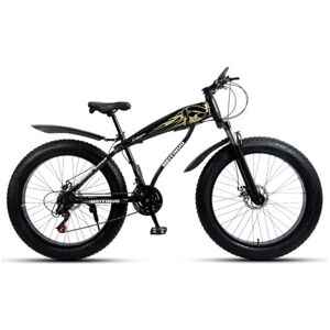 Kcolic 26 Inch Mountain Bike 4.0 Wide Tire Snow ATV Bike 21 Speed, with Full Suspension High Carbon Steel Frame, All Terrain Sport Commuter Bicycle B,26inch