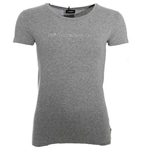 Emporio Armani Diamante Logo Stretch Cotton Crew Neck T-Shirt, Grey Grey L