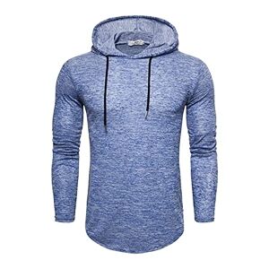 Binggong Men's hoodie, plain sweatshirt, hoodie, long-sleeved sweatshirt, pullover, men's jumper, long-sleeved hoodie, jogging, fitness, hood, crew neck, long sleeve, sportswear