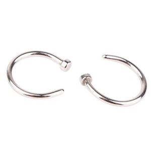 Min_store XQWR Personalized Nose Ring Metal Nose Ring Male and Female Nose Ring for Bars(Steel Color)