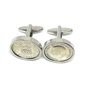 Rstrading Premium 1922 Lucky sixpence cufflinks for a 100th Birthday cufflinks HT